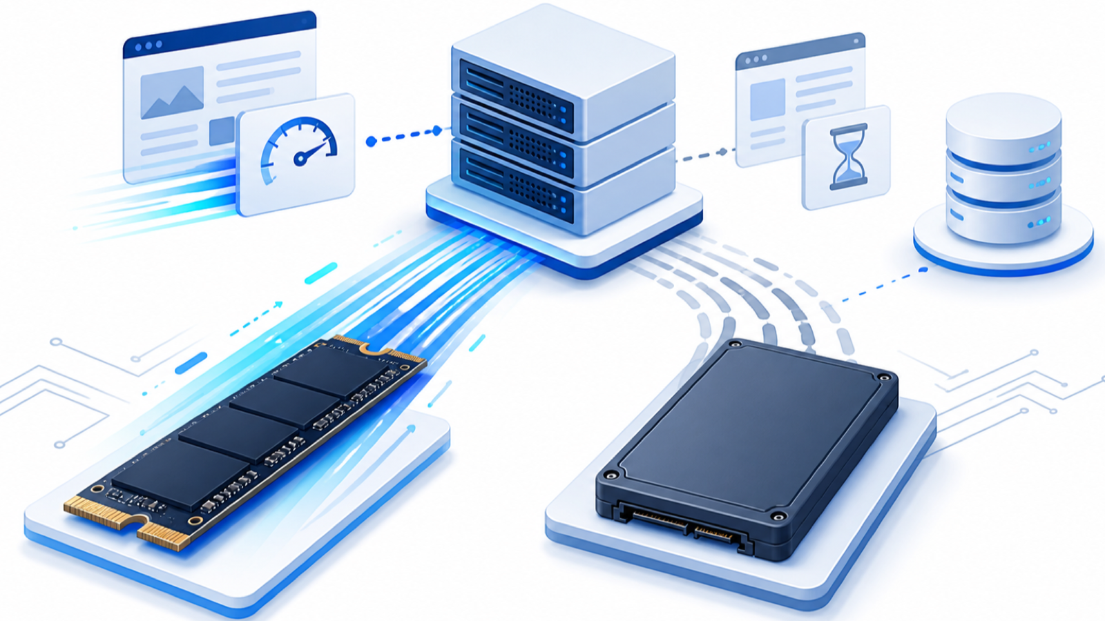 Обложка статьи «NVMe или SSD: есть ли разница для хостинга»